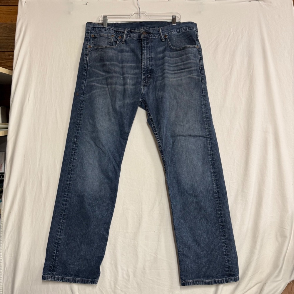 Levis 505 Regular Fit Straight Leg Blue Denim‎ Jeans Mens 38x30 Medium Wash